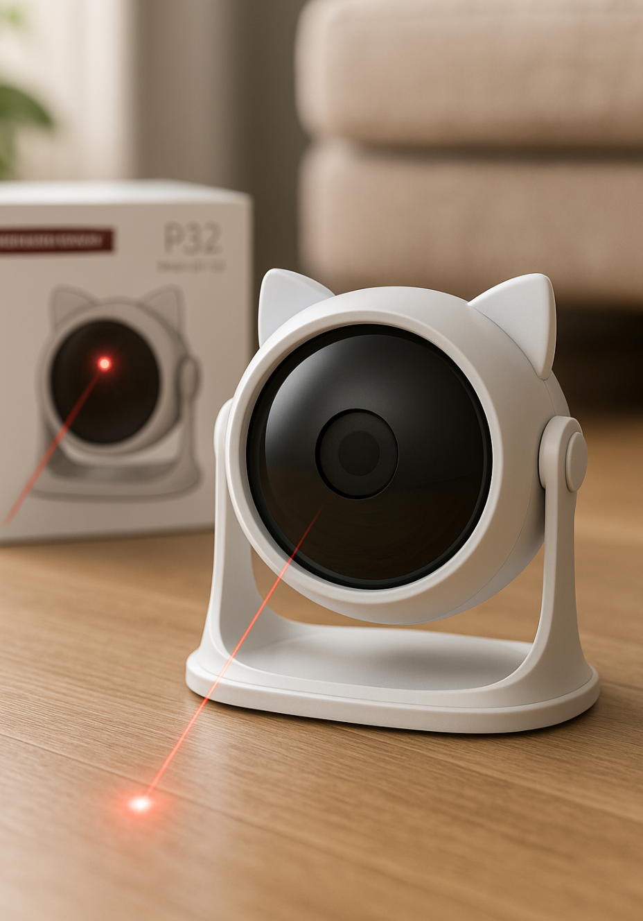 LazerCat - Jouet laser pour chat, rechargeable & automatique
